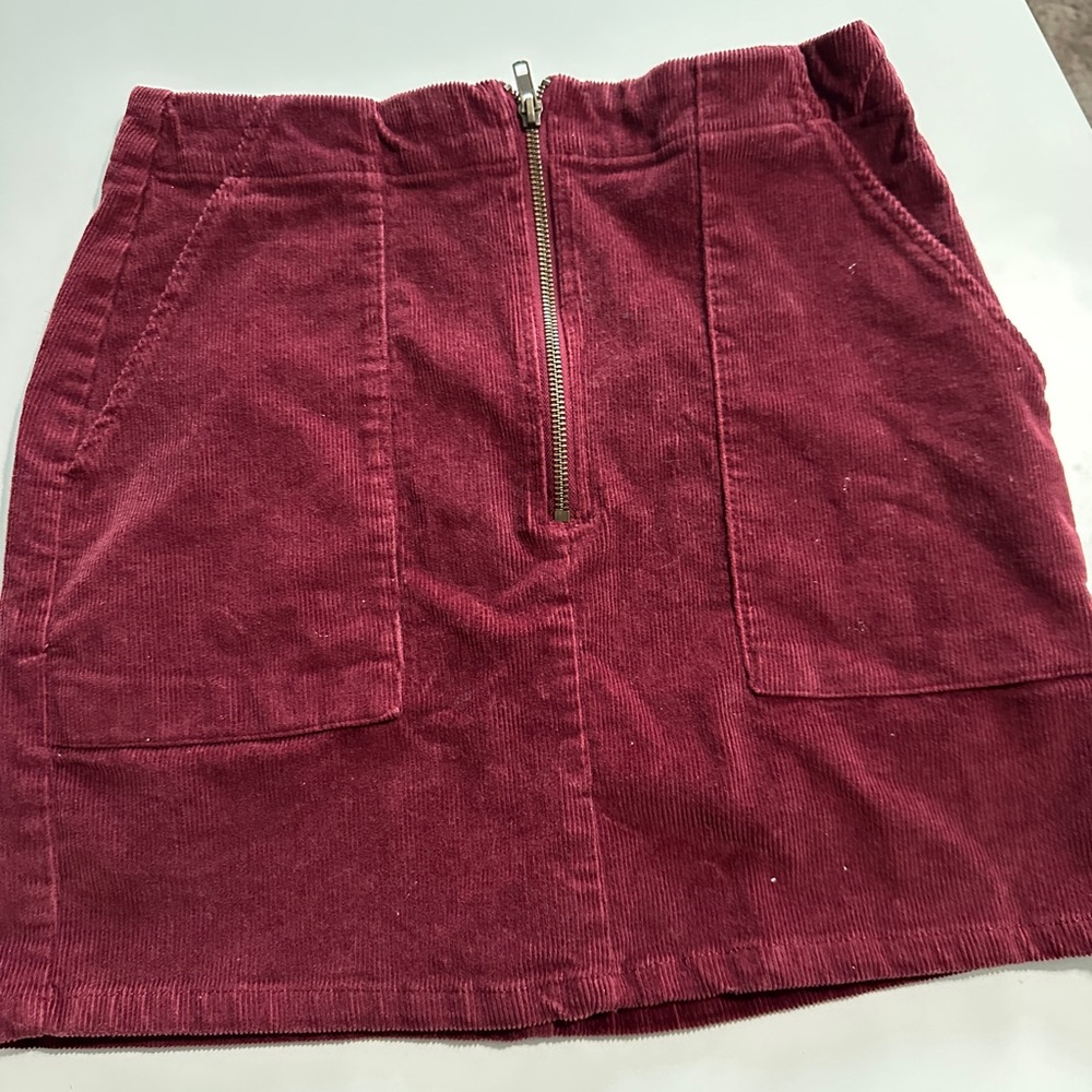 Wild Fable Corduroy Mini Skirt - Burgundy